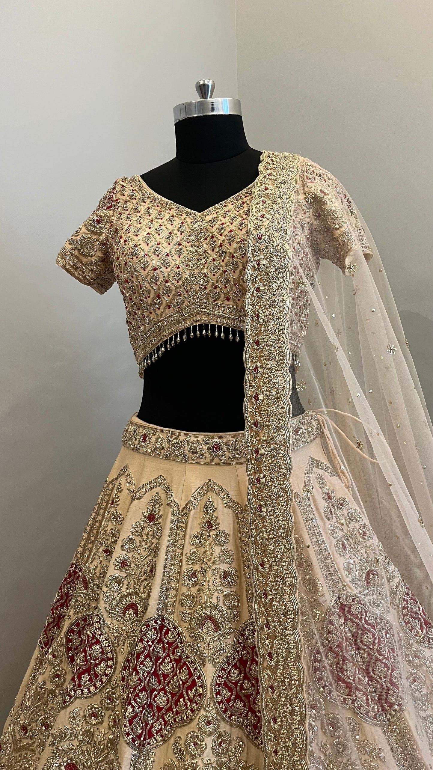 Ivory Royale Zardozi Bridal Lehenga