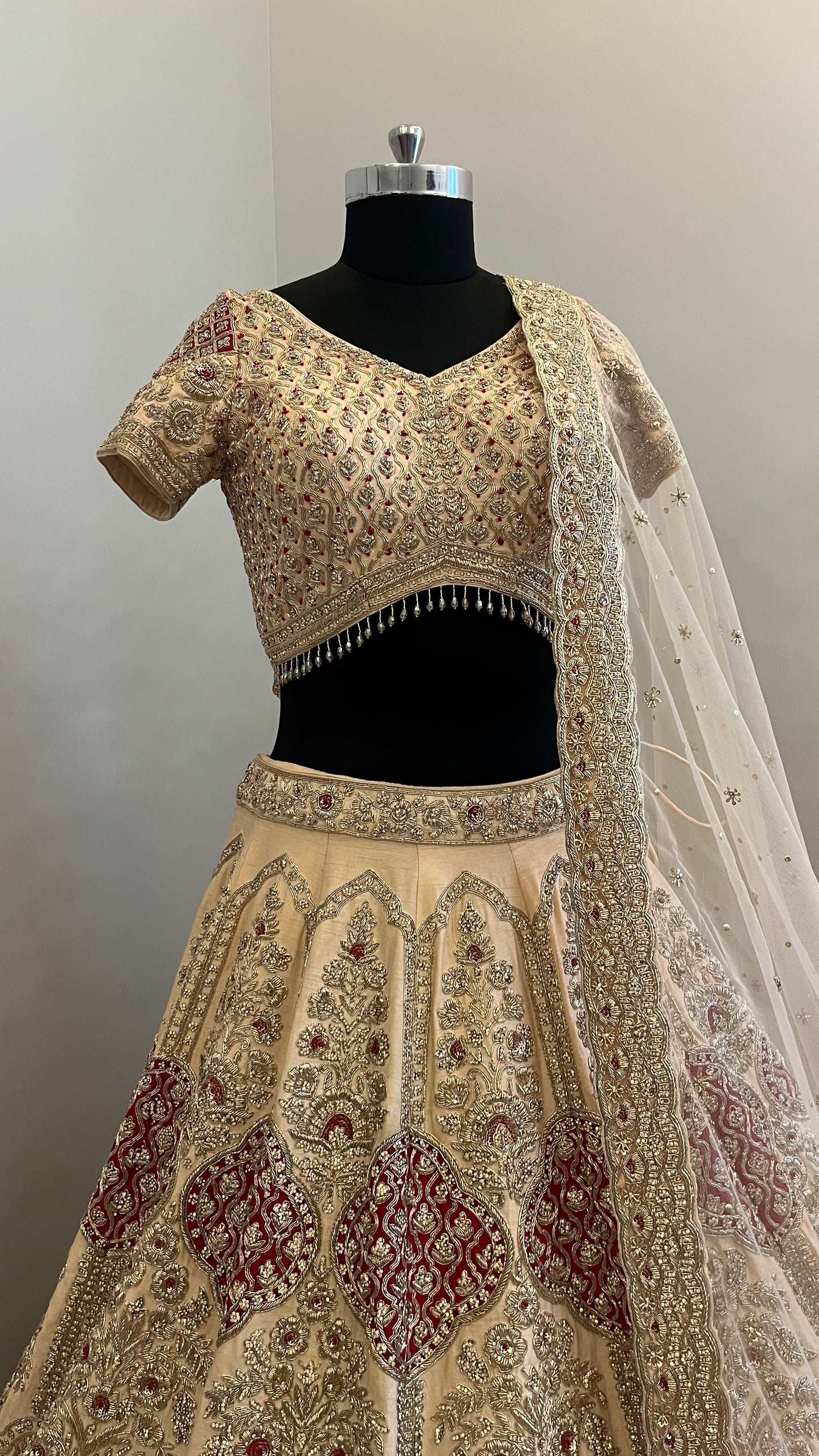 Ivory Royale Zardozi Bridal Lehenga