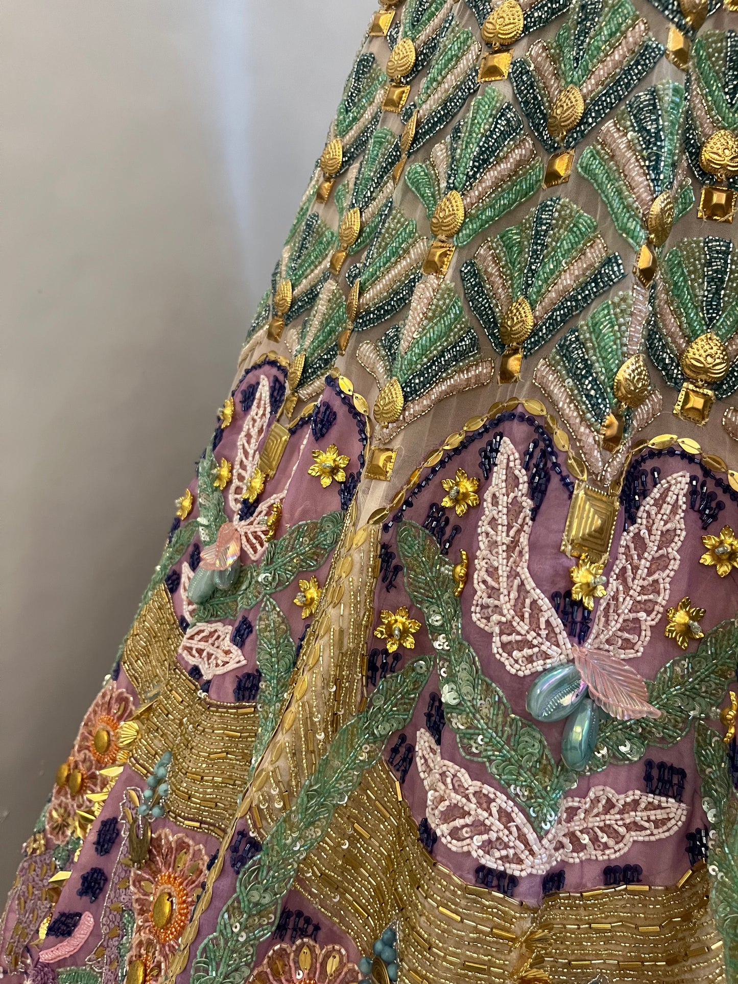 Lavender Mirage Handcrafted Bridal Lehenga