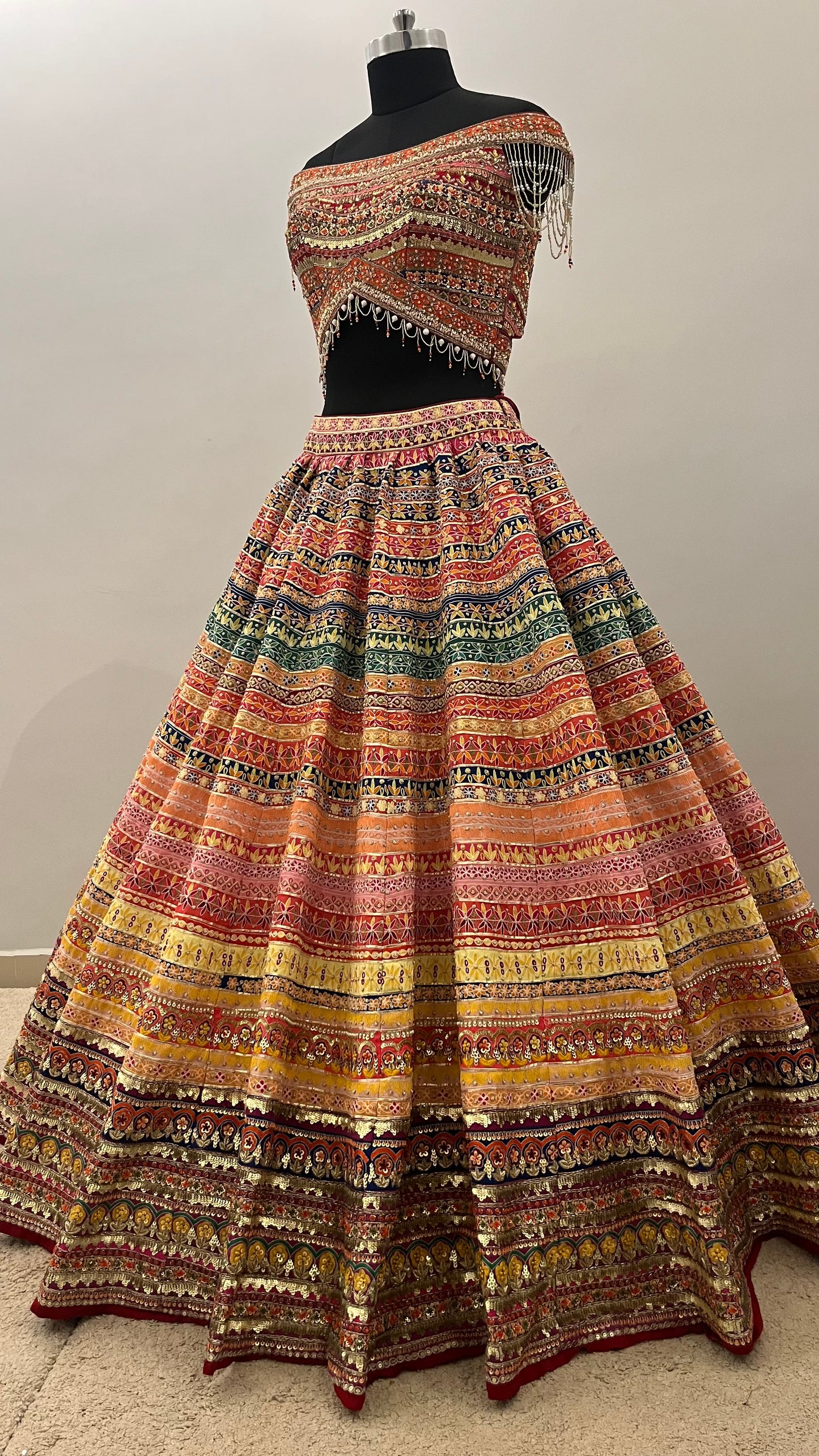 Rang Mahal Mirror Embroidered Lehenga