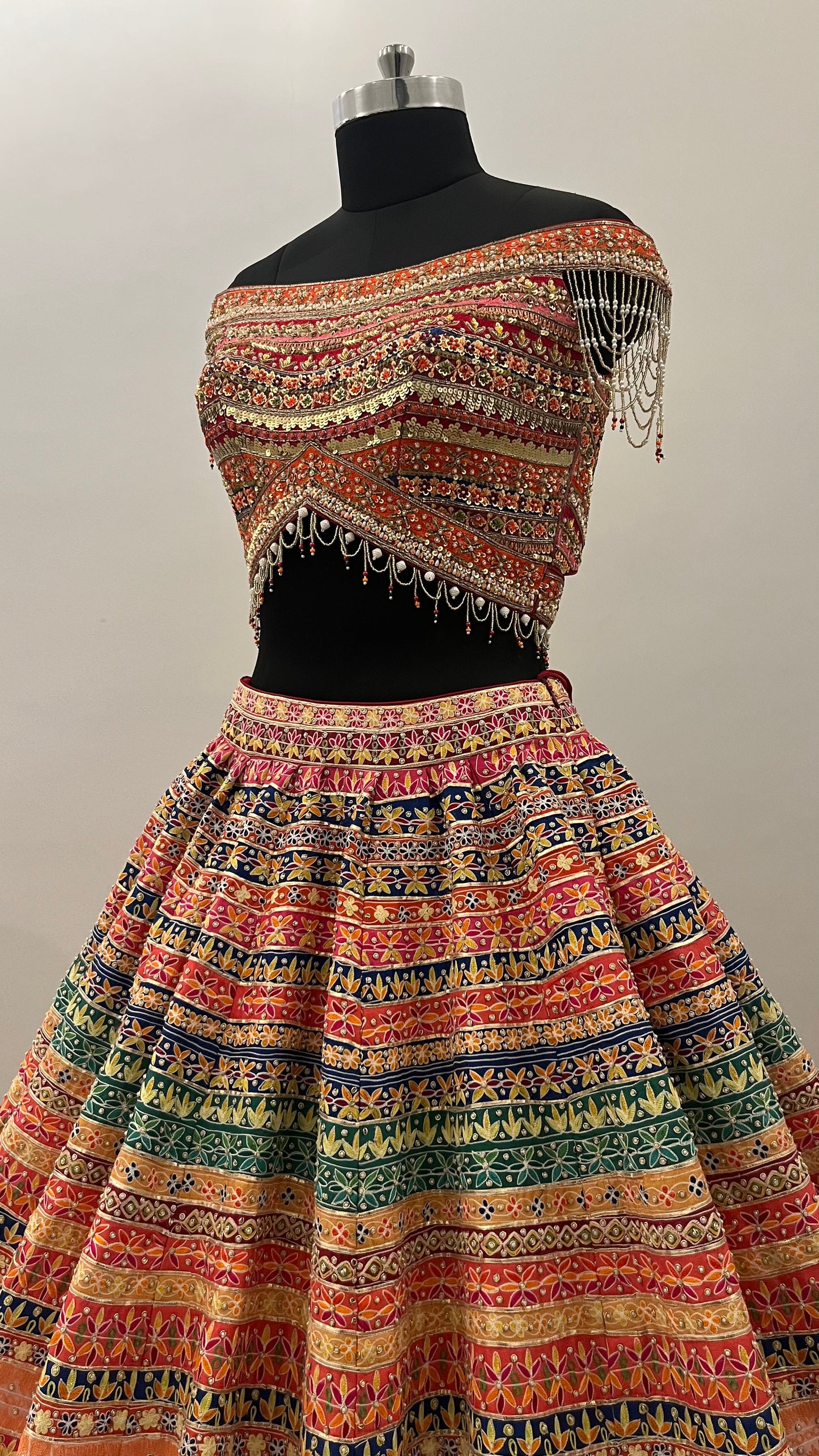Rang Mahal Mirror Embroidered Lehenga