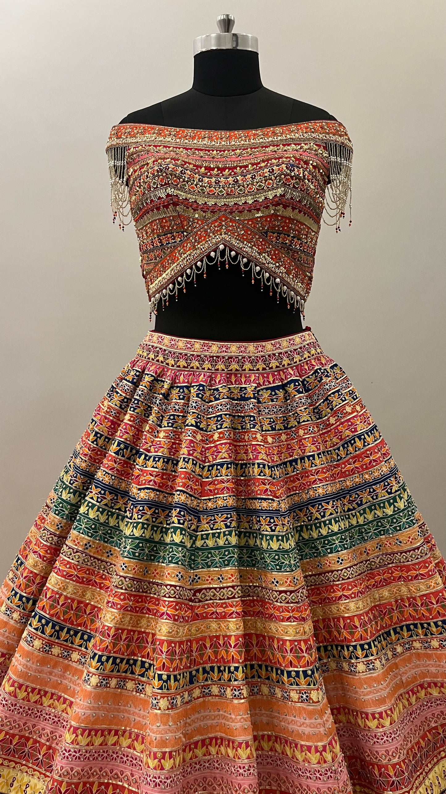 Rang Mahal Mirror Embroidered Lehenga