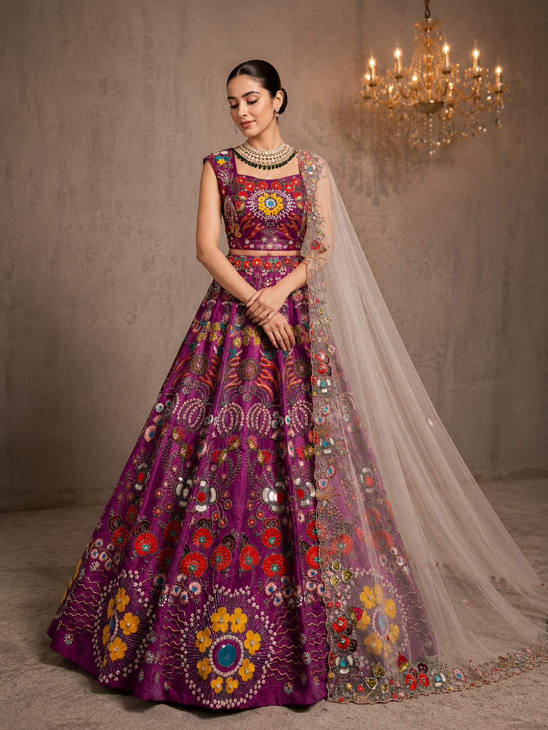 Amethyst Bloom Lehenga