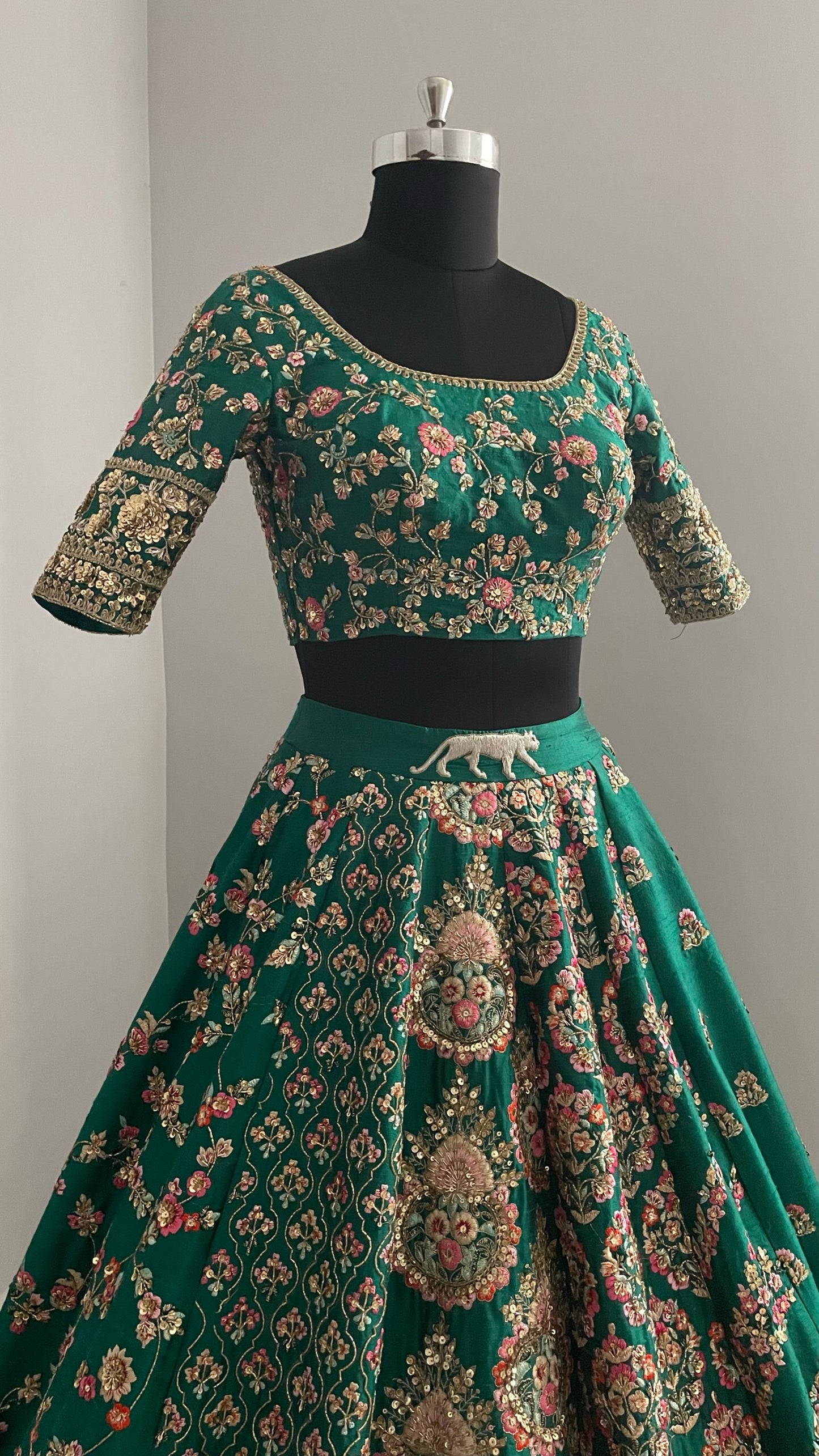 Mehr Emerald Handcrafted Bridal Lehenga Set