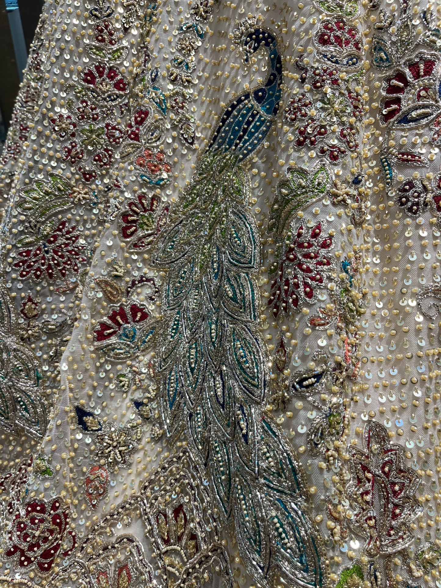 Royal Champagne Peacock Bridal Lehenga