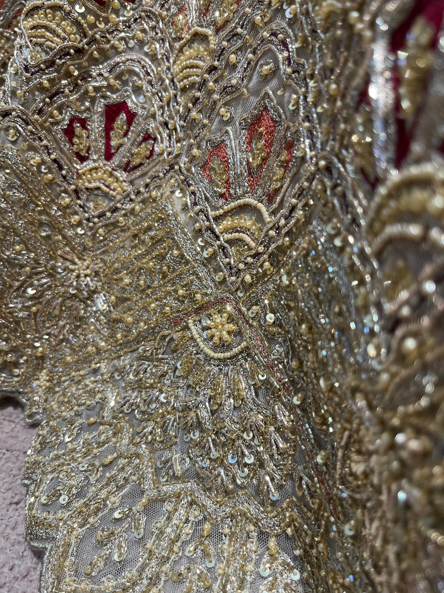 Royal Champagne Peacock Bridal Lehenga