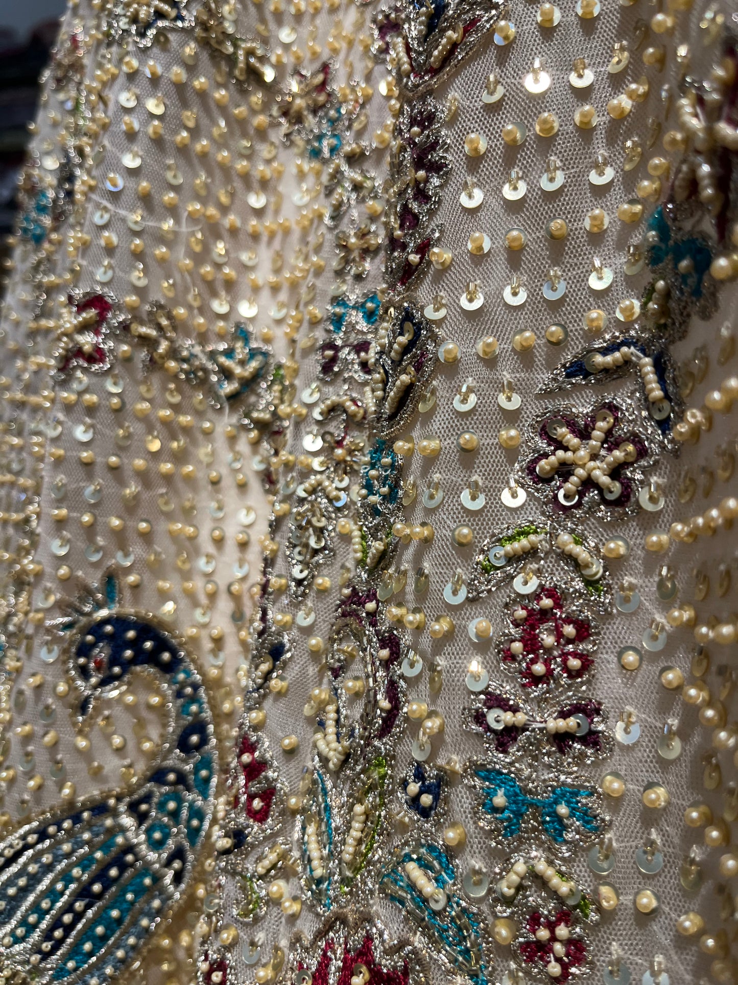 Royal Champagne Peacock Bridal Lehenga