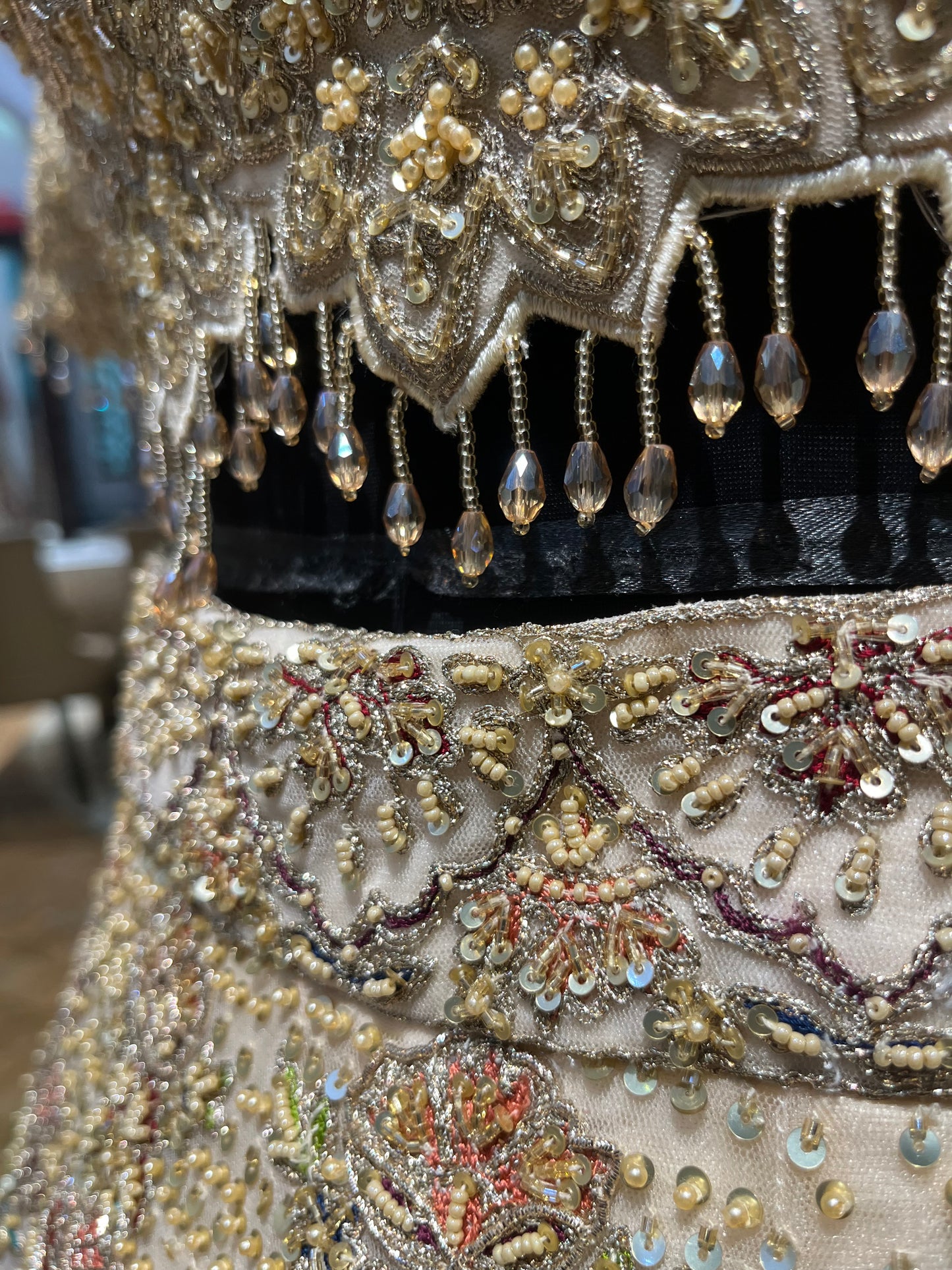 Royal Champagne Peacock Bridal Lehenga