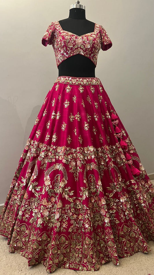 Rania Ruby Zardozi Bridal Lehenga