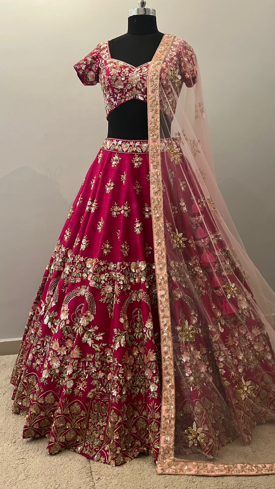 Rania Ruby Zardozi Bridal Lehenga
