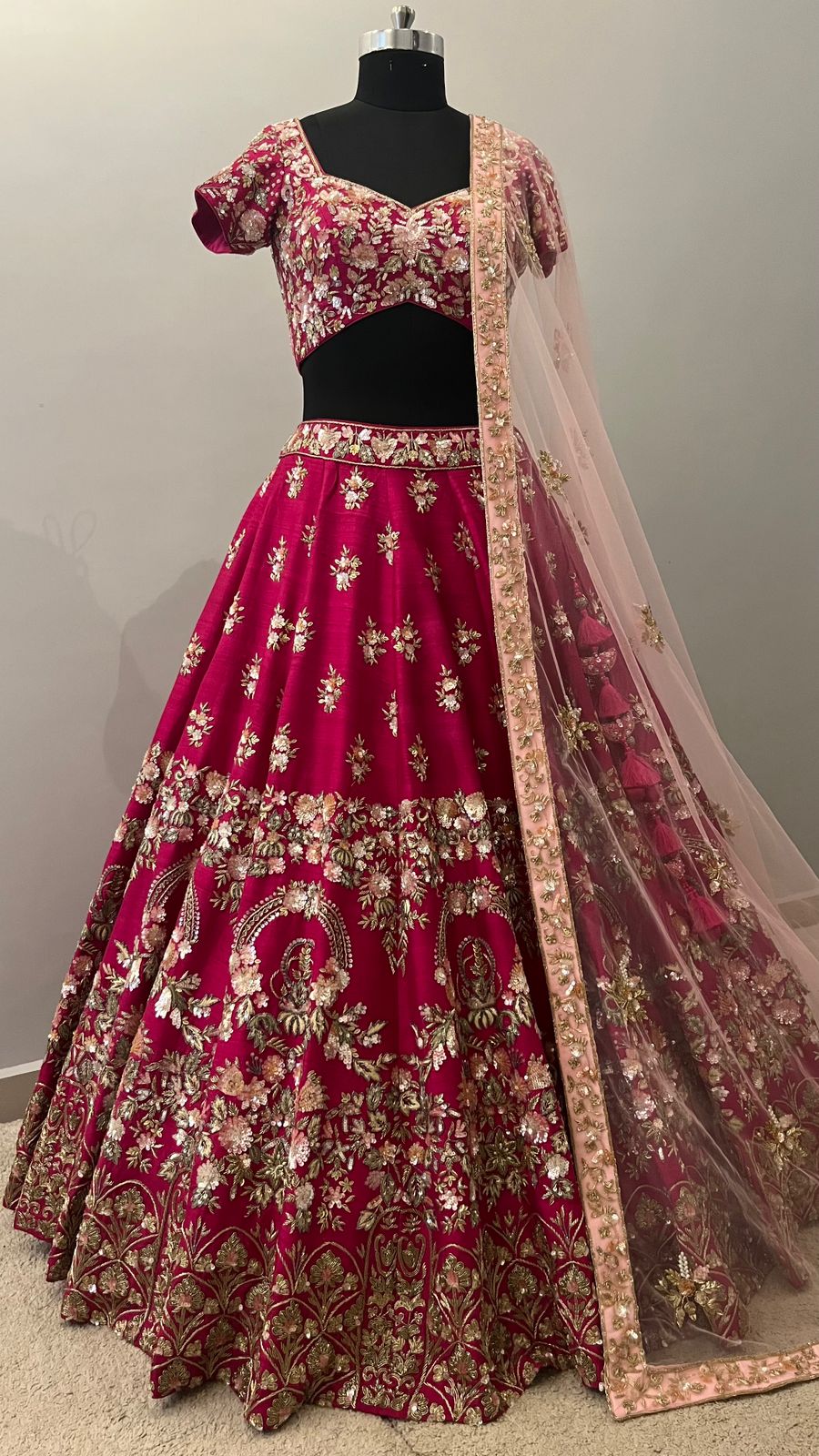 Rania Ruby Zardozi Bridal Lehenga