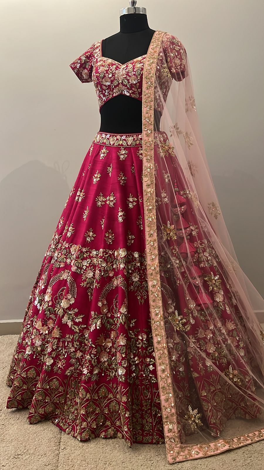 Rania Ruby Zardozi Bridal Lehenga