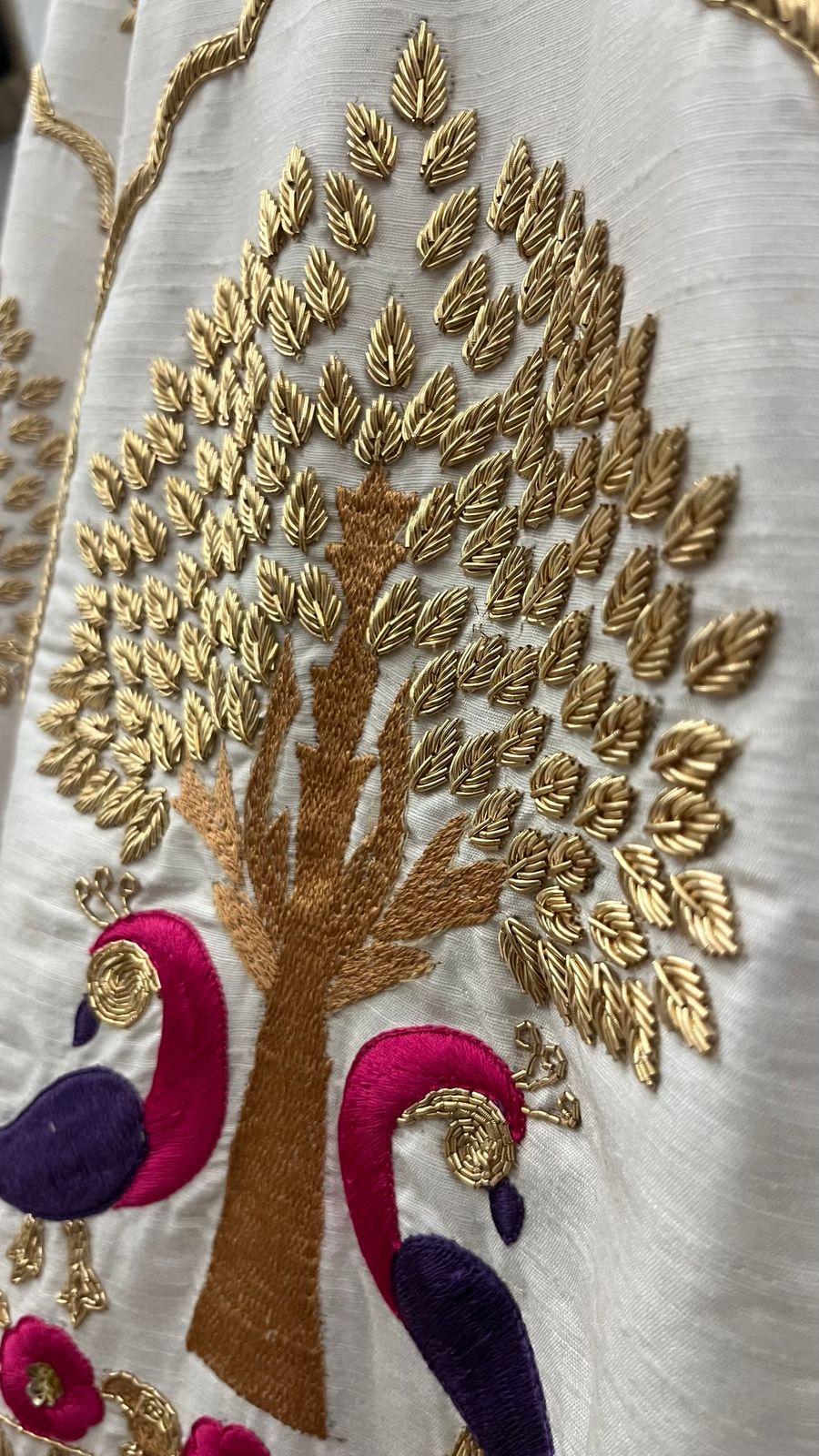 Ivory Peacock Heritage Bridal Lehenga